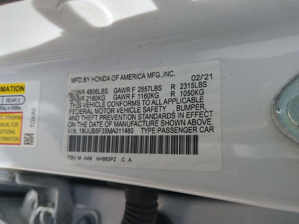 2021 Acura TLX Standard