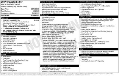 2027 Chevrolet Bolt LT