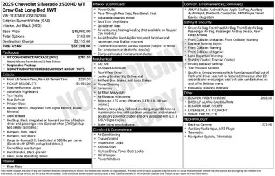 2025 Chevrolet Silverado 2500 HD WT