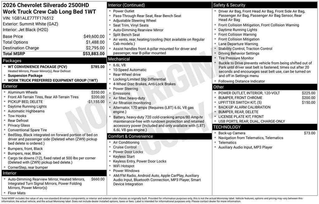 2026 Chevrolet Silverado 2500 HD WT