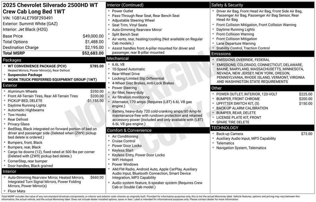 2025 Chevrolet Silverado 2500 HD WT
