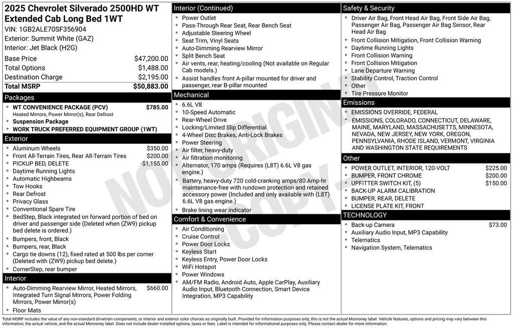 2025 Chevrolet Silverado 2500 HD WT