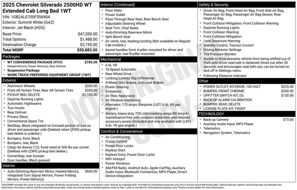 2025 Chevrolet Silverado 2500 HD WT