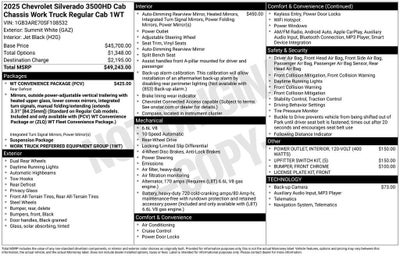 2025 Chevrolet Silverado 3500 HD Chassis Cab Work Truck