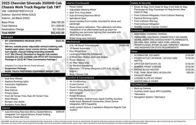 2025 Chevrolet Silverado 3500 HD Chassis Cab Work Truck