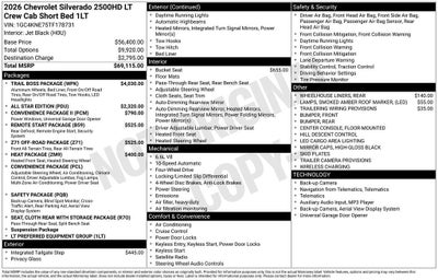 2026 Chevrolet Silverado 2500 HD LT