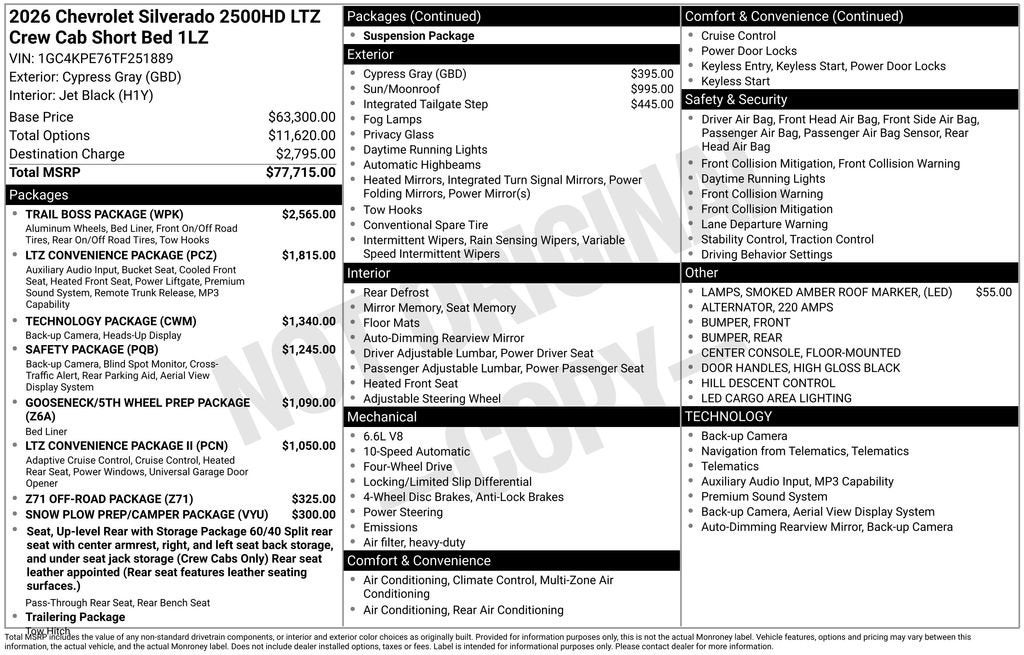 2026 Chevrolet Silverado 2500 HD LTZ
