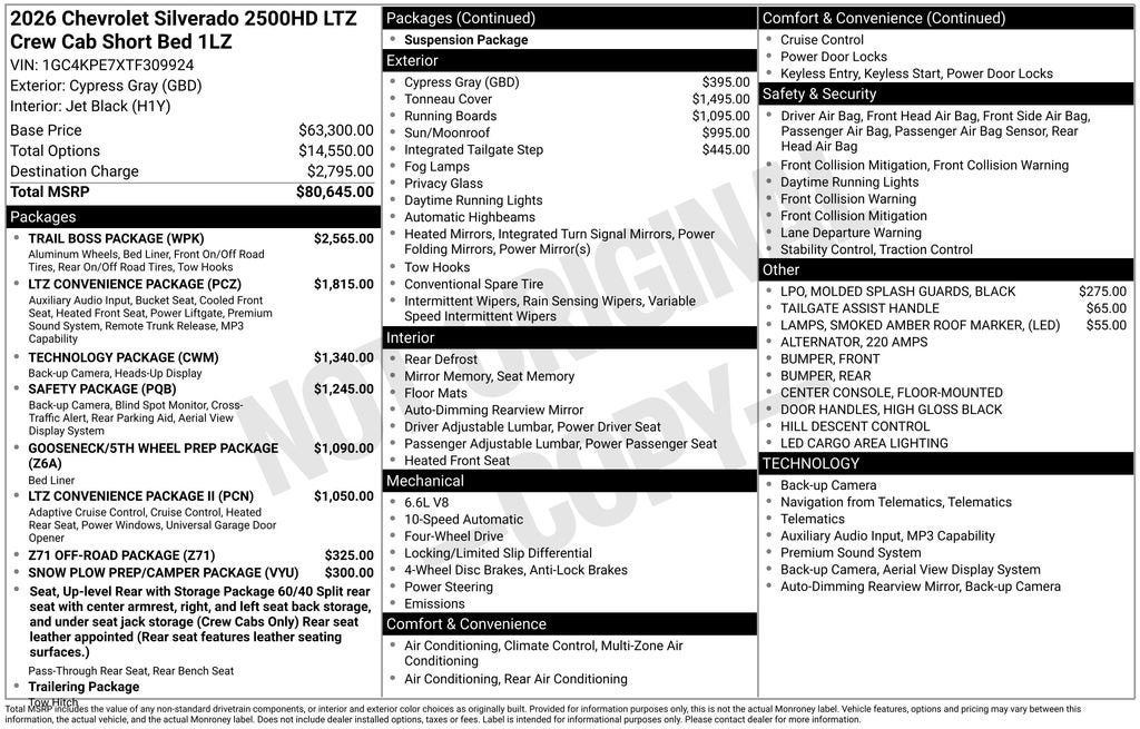 2026 Chevrolet Silverado 2500 HD LTZ