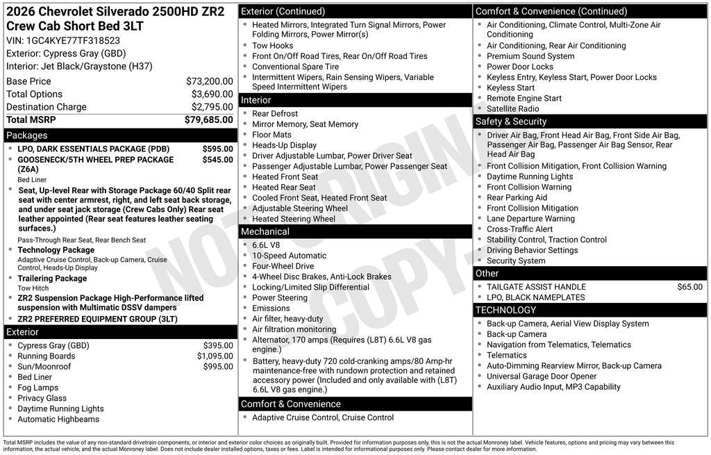 2026 Chevrolet Silverado 2500 HD ZR2