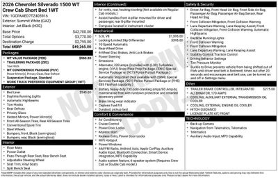 2026 Chevrolet Silverado 1500 WT