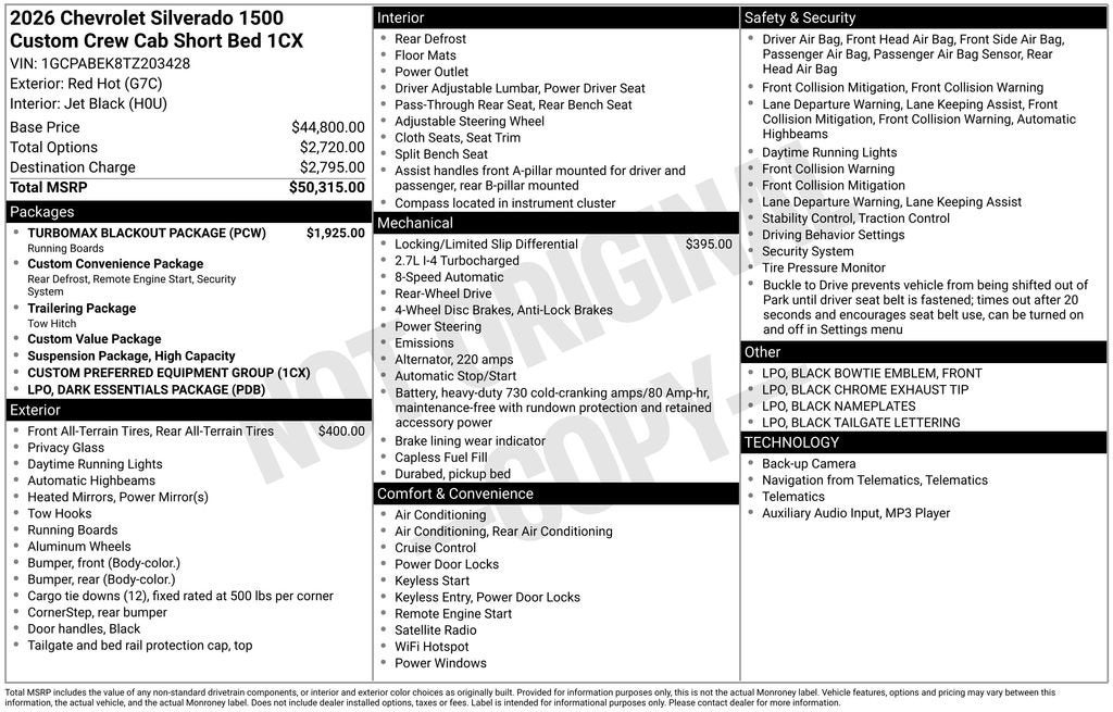 2026 Chevrolet Silverado 1500 Custom