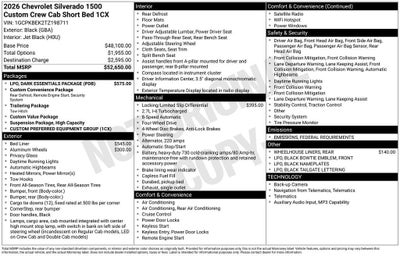 2026 Chevrolet Silverado 1500 Custom