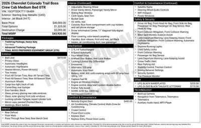 2026 Chevrolet Colorado Trail Boss