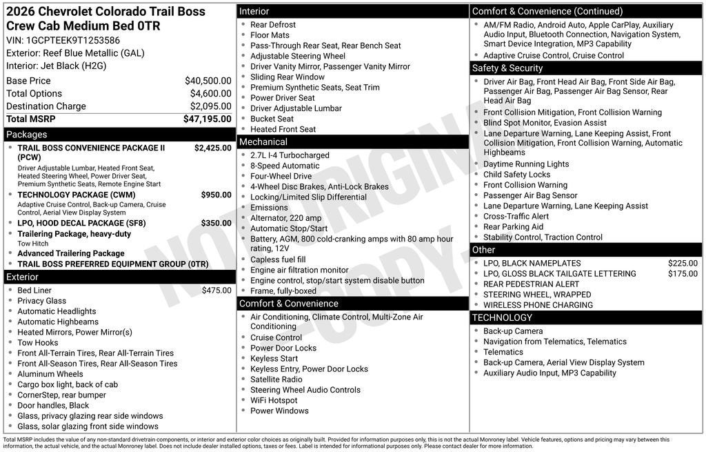 2026 Chevrolet Colorado Trail Boss