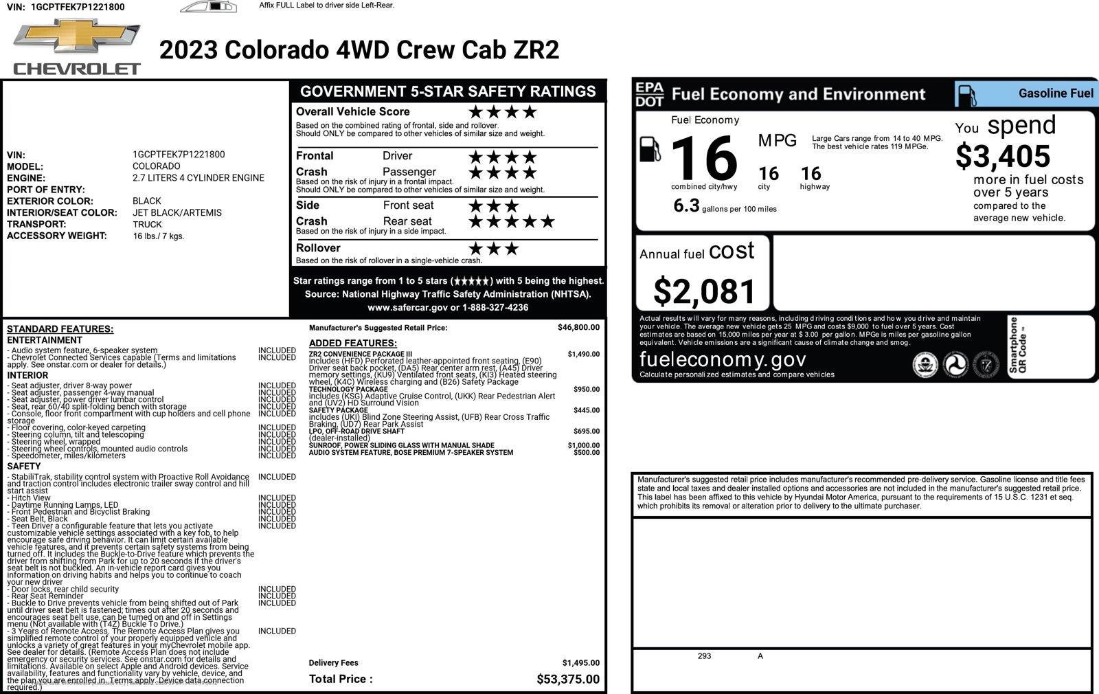 2023 Chevrolet Colorado 4WD ZR2