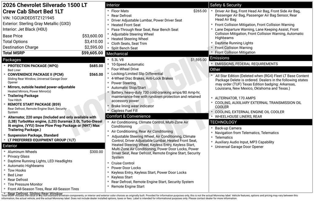 2026 Chevrolet Silverado 1500 LT