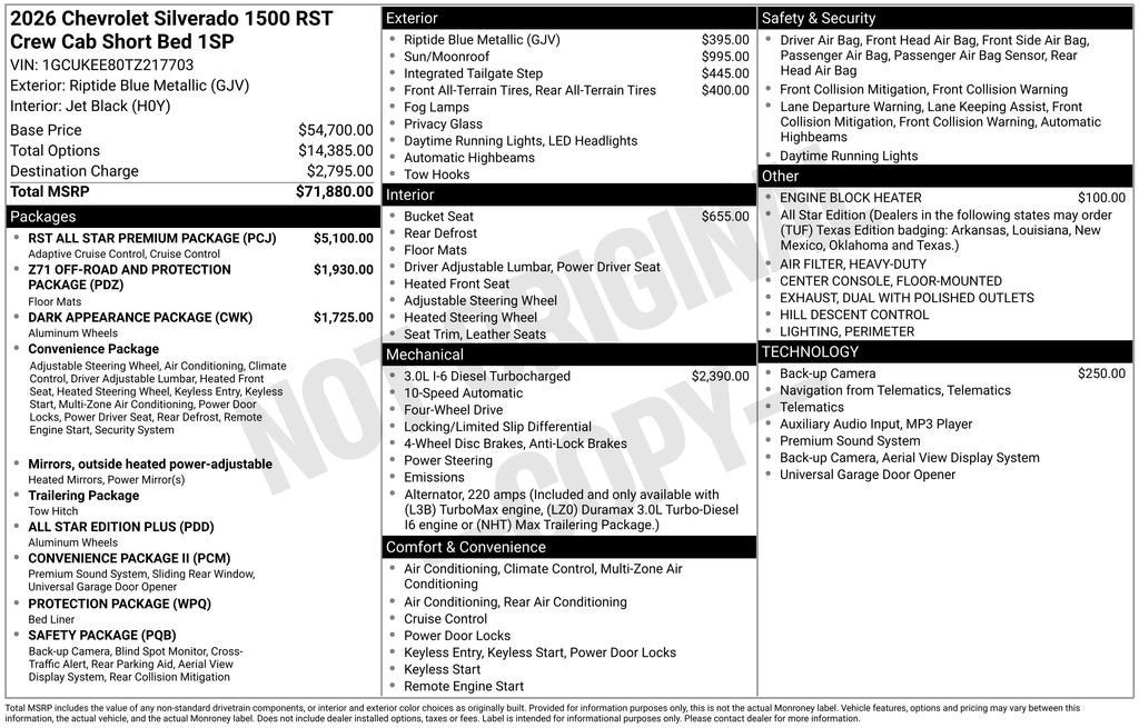2026 Chevrolet Silverado 1500 RST