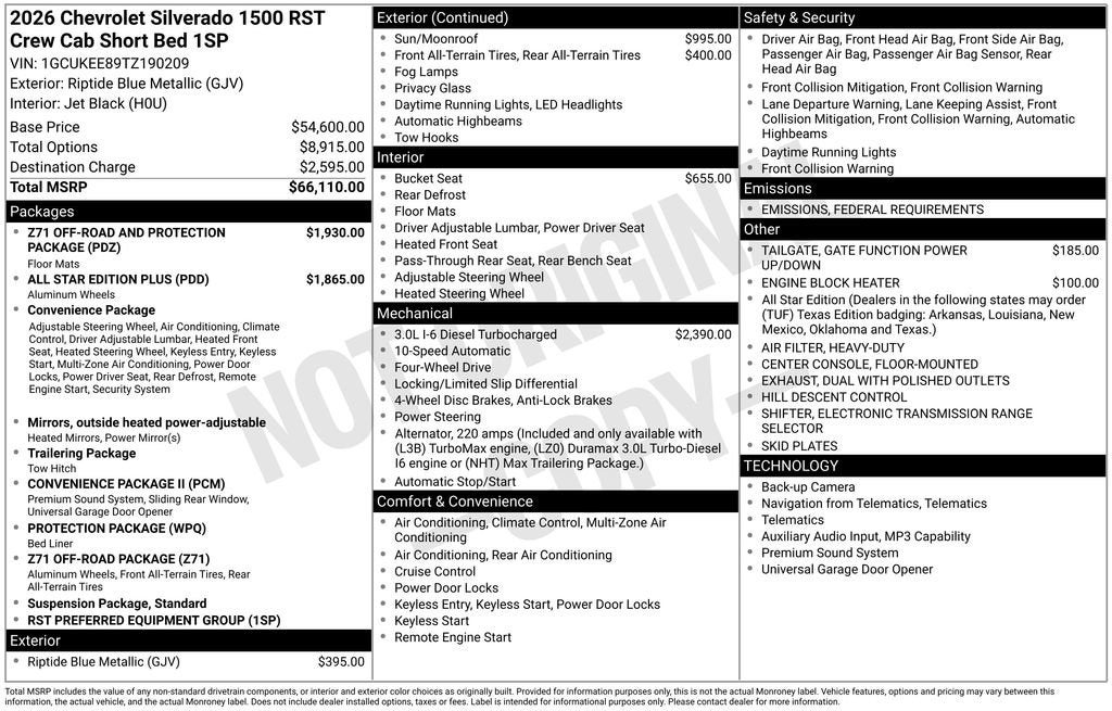2026 Chevrolet Silverado 1500 RST