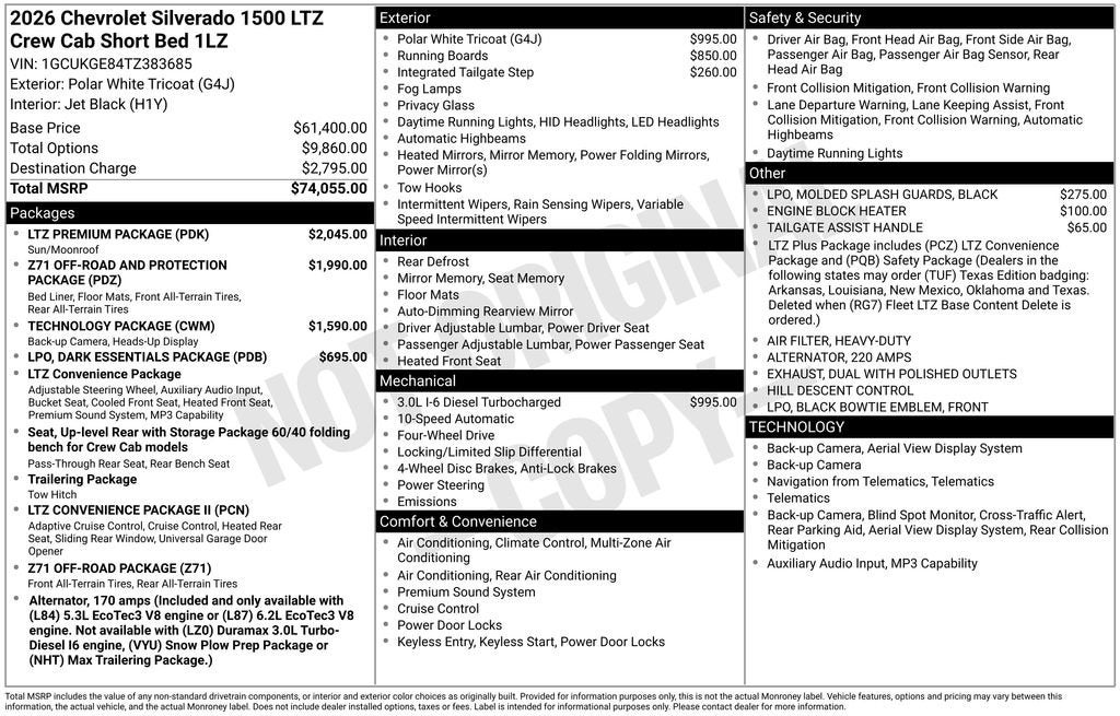 2026 Chevrolet Silverado 1500 LTZ