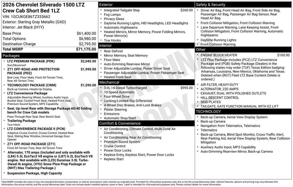 2026 Chevrolet Silverado 1500 LTZ