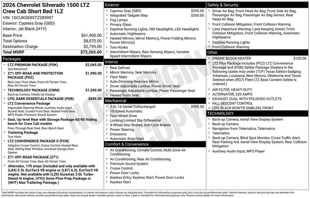 2026 Chevrolet Silverado 1500 LTZ