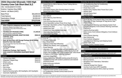 2026 Chevrolet Silverado 1500 High Country