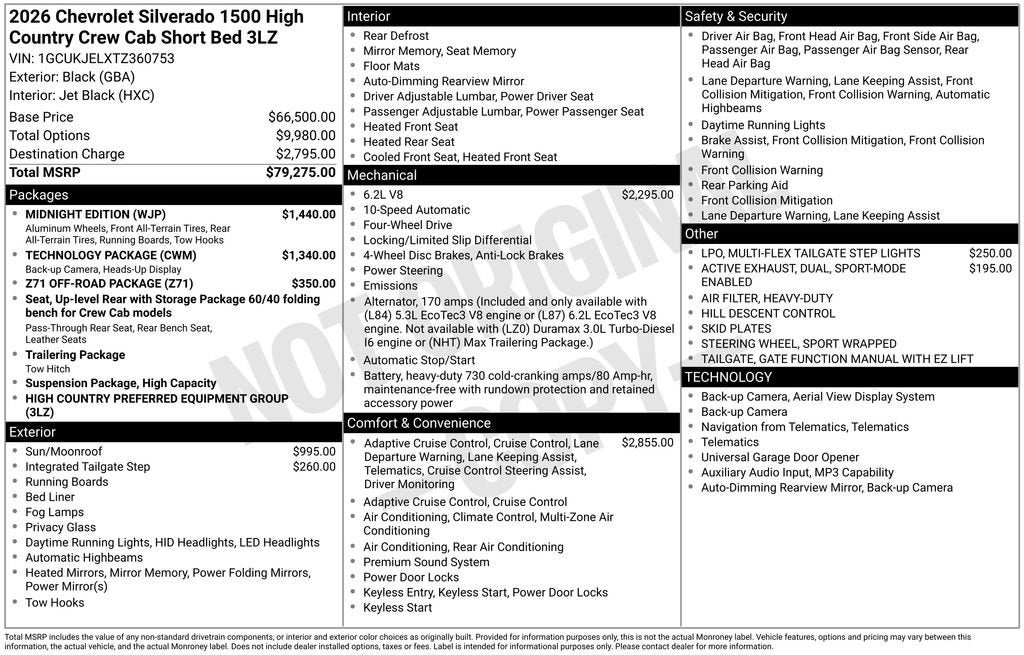 2026 Chevrolet Silverado 1500 High Country