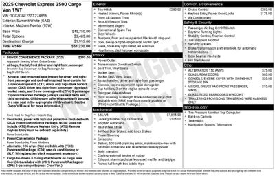 2025 Chevrolet Express Cargo WT