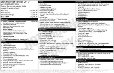 2026 Chevrolet Traverse LT
