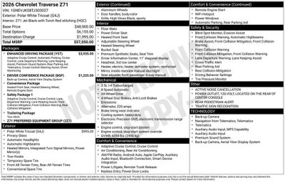 2026 Chevrolet Traverse Z71