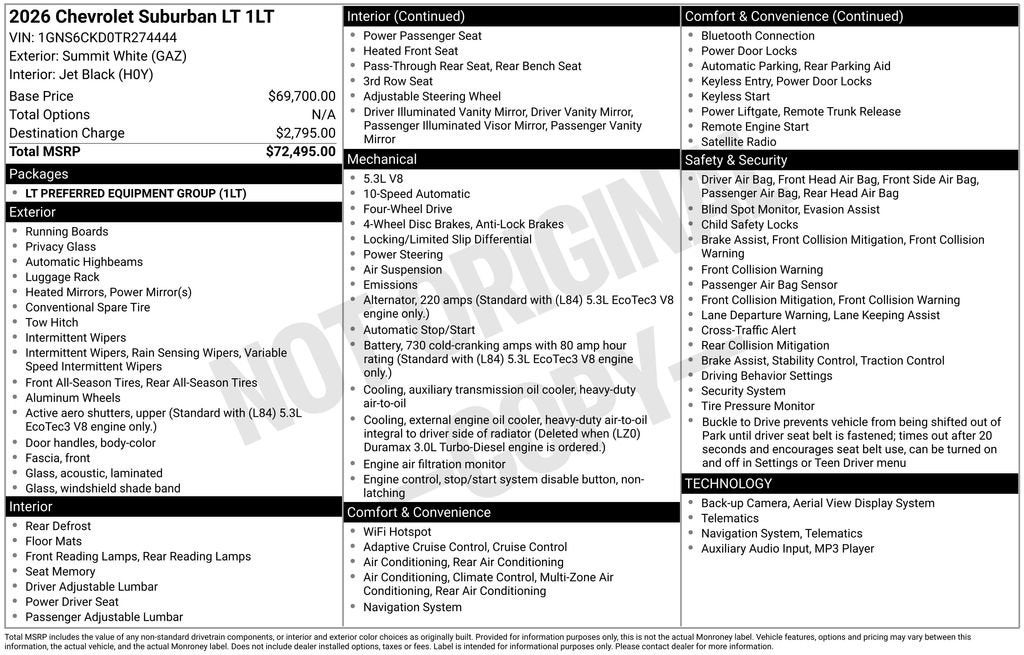 2026 Chevrolet Suburban LT