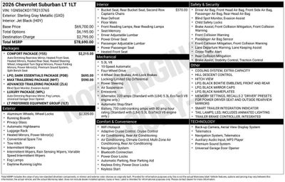 2026 Chevrolet Suburban LT