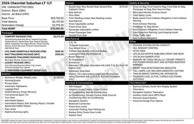 2026 Chevrolet Suburban LT