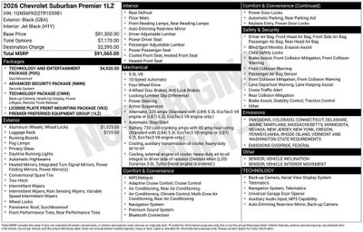 2026 Chevrolet Suburban Premier