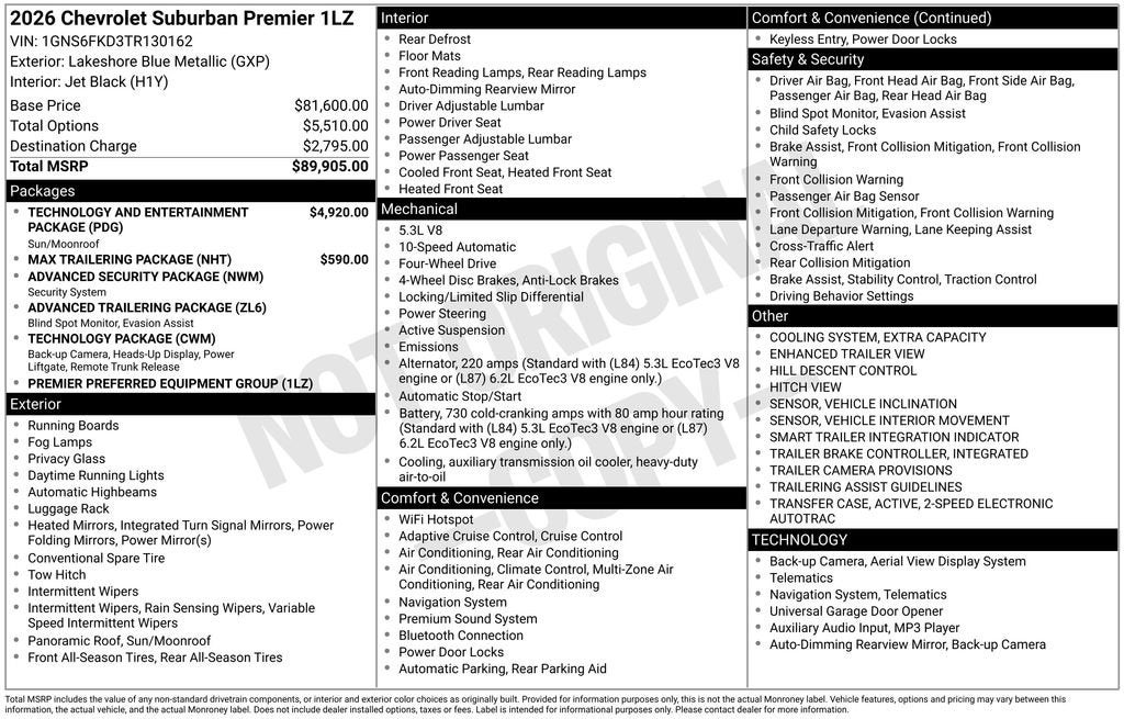 2026 Chevrolet Suburban Premier