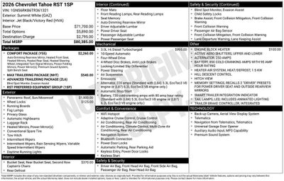 2026 Chevrolet Tahoe RST