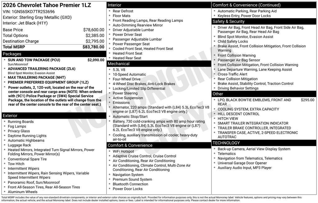 2026 Chevrolet Tahoe Premier