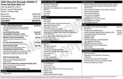 2026 Chevrolet Silverado 2500 HD LT