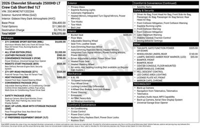 2026 Chevrolet Silverado 2500 HD LT