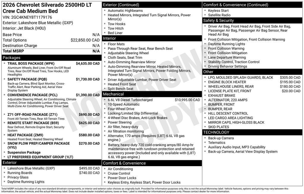 2026 Chevrolet Silverado 2500 HD LT