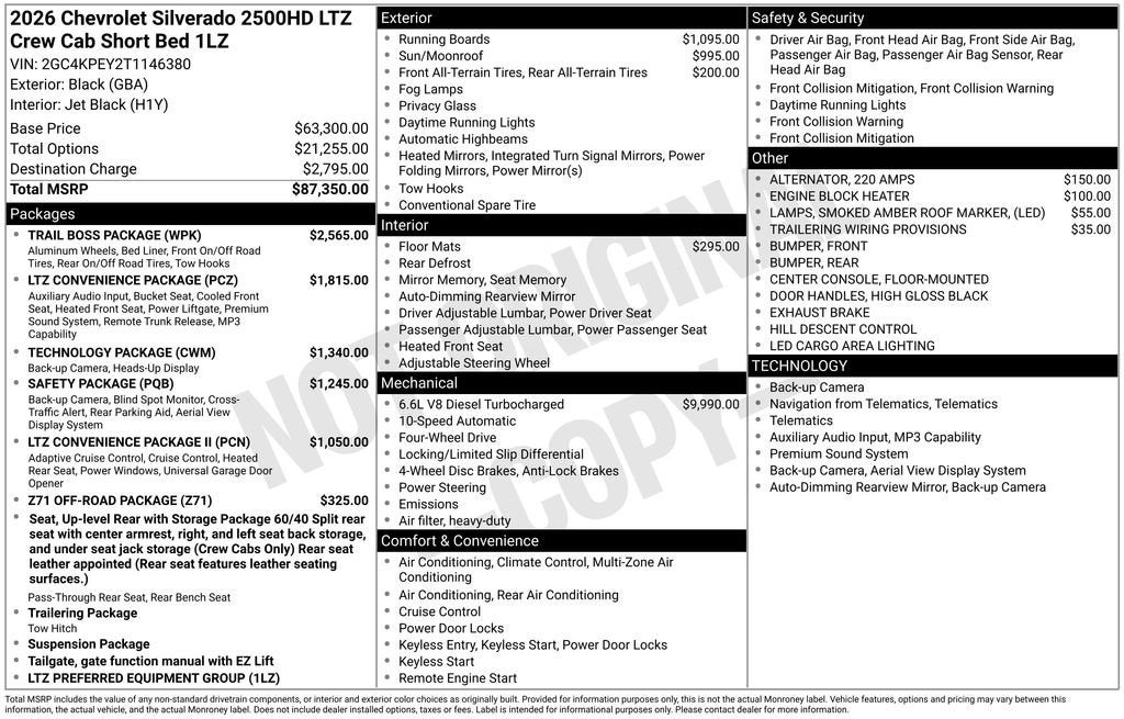 2026 Chevrolet Silverado 2500 HD LTZ