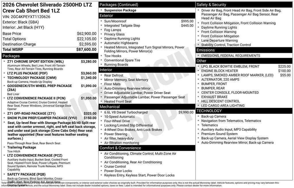 2026 Chevrolet Silverado 2500 HD LTZ
