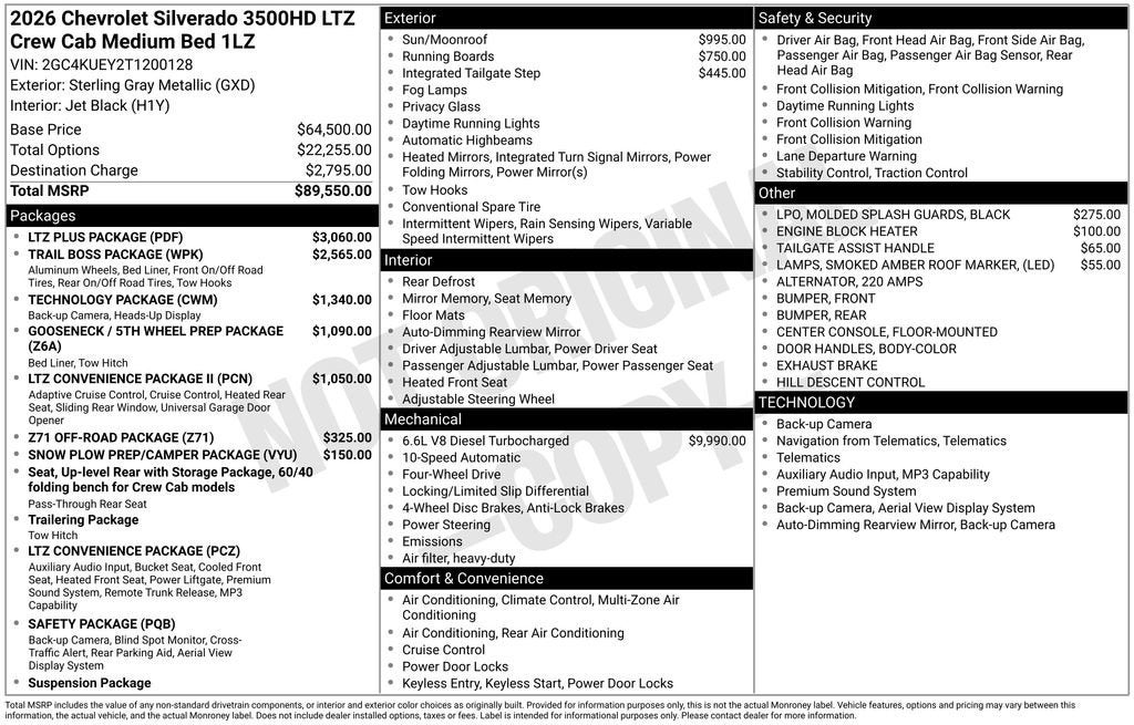 2026 Chevrolet Silverado 3500 HD LTZ