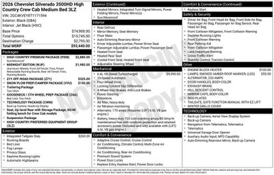 2026 Chevrolet Silverado 3500 HD High Country