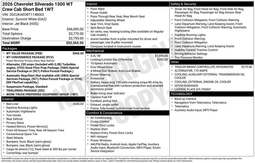 2026 Chevrolet Silverado 1500 WT