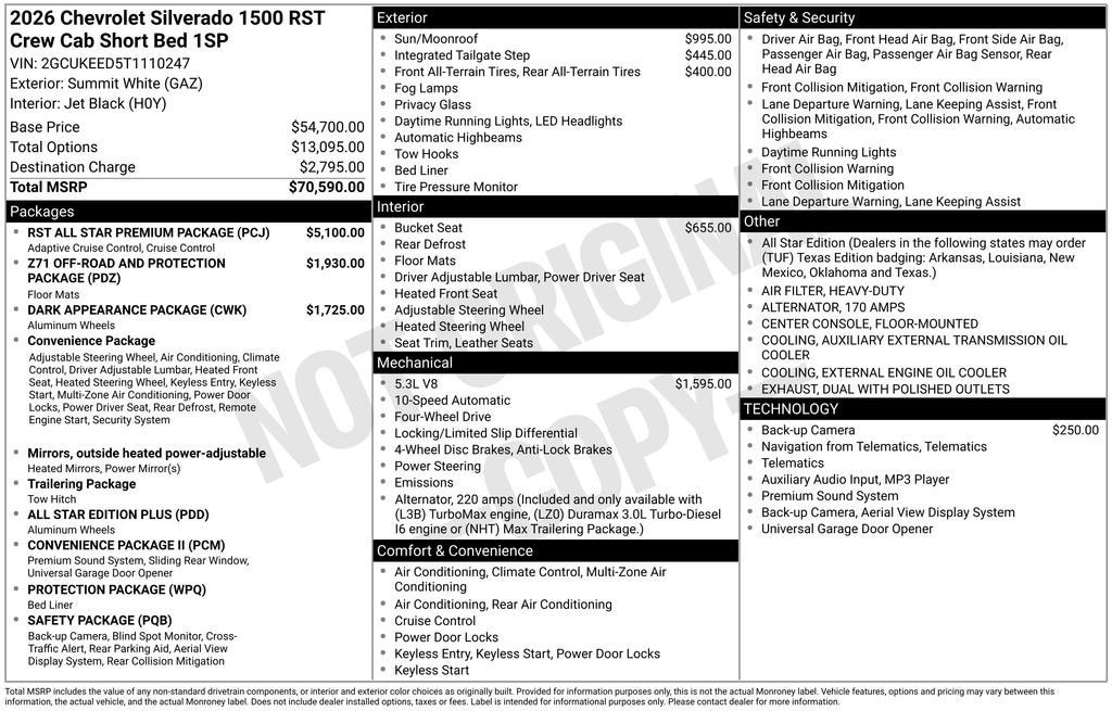 2026 Chevrolet Silverado 1500 RST