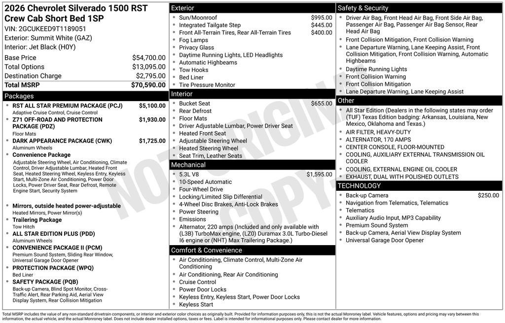 2026 Chevrolet Silverado 1500 RST