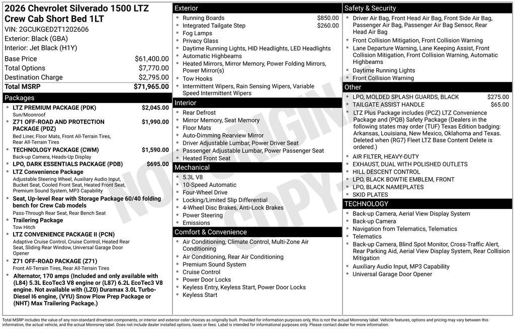 2026 Chevrolet Silverado 1500 LTZ