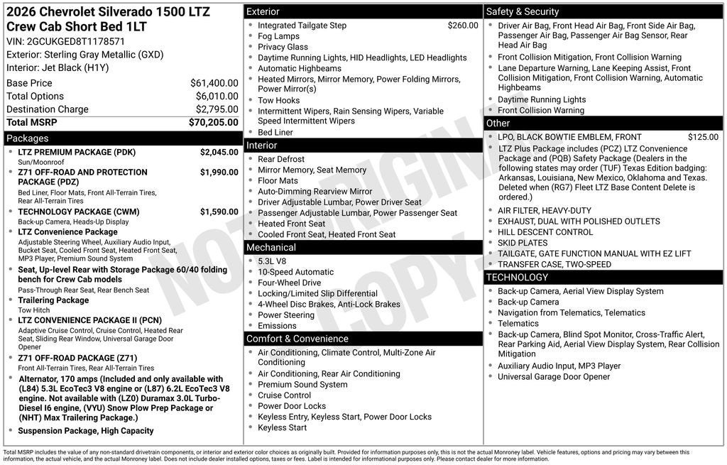 2026 Chevrolet Silverado 1500 LTZ