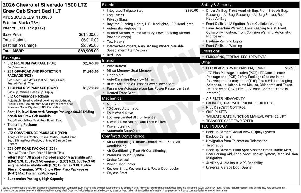 2026 Chevrolet Silverado 1500 LTZ